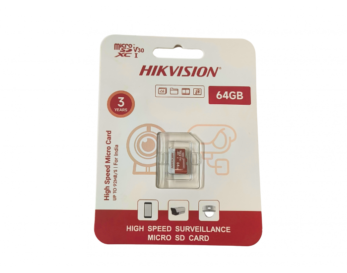HIKVISION SURVEILLANCE CARD MICRO SD 64GB