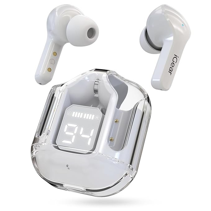 iGear Crystal Wireless Earbuds- White